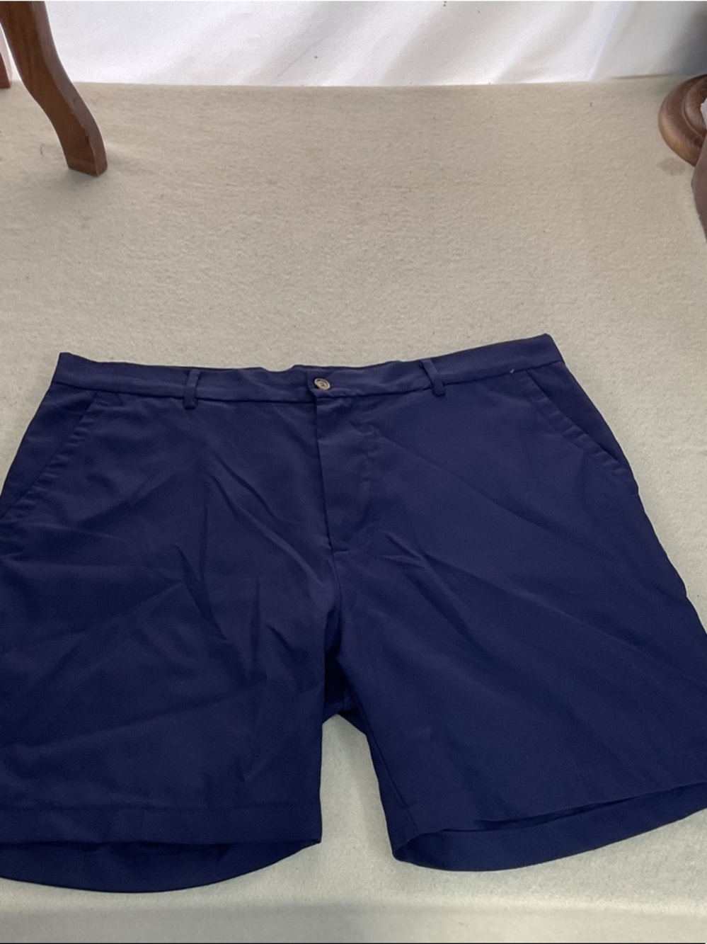 Southern Proper Deep Navy Flat-Front Men's Shorts